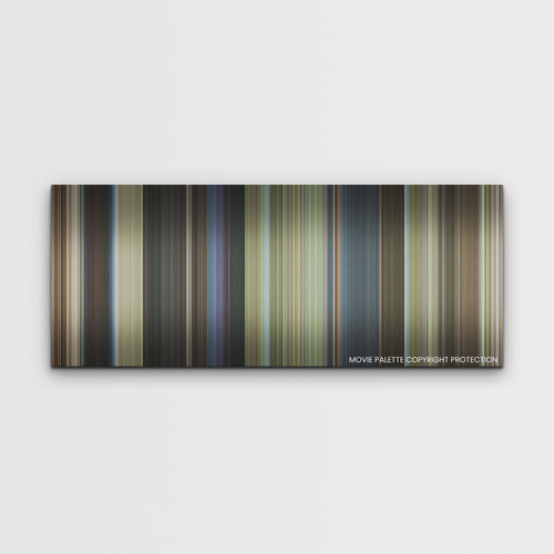 Strays color palette canvas print: thousands of thin vertical stripes of color