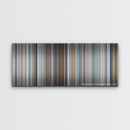 Free Guy color palette canvas print: thousands of thin vertical stripes of color
