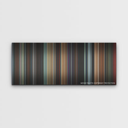 All of Us Strangers color palette canvas print: thousands of thin vertical stripes of color