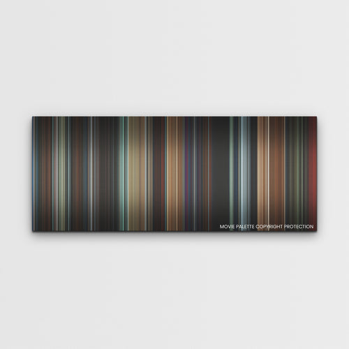 All of Us Strangers color palette canvas print: thousands of thin vertical stripes of color