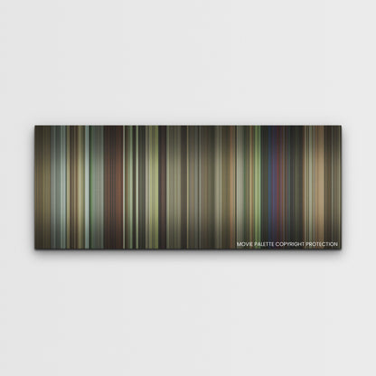 A Good Person color palette canvas print: thousands of thin vertical stripes of color