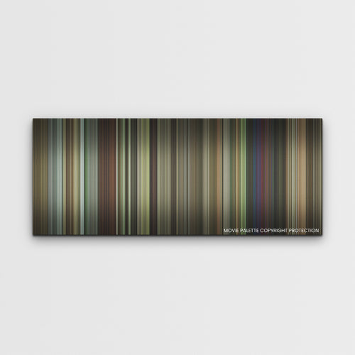 A Good Person color palette canvas print: thousands of thin vertical stripes of color