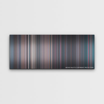 Terrifier 2 color palette canvas print: thousands of thin vertical stripes of color