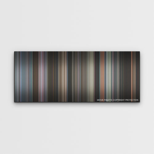 Smile color palette canvas print: thousands of thin vertical stripes of color