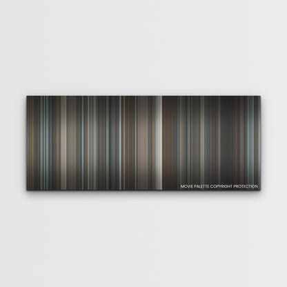 The Equalizer 3 color palette canvas print: thousands of thin vertical stripes of color