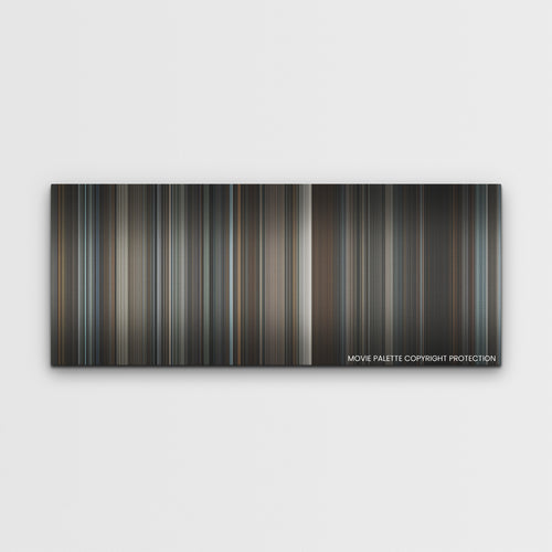The Equalizer 3 color palette canvas print: thousands of thin vertical stripes of color