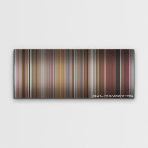 CODA color palette canvas print: thousands of thin vertical stripes of color