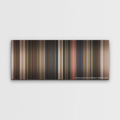 Wonka color palette canvas print: thousands of thin vertical stripes of color