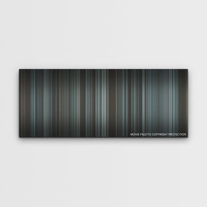 The Last Kingdom: Seven Kings Must Die color palette canvas print: thousands of thin vertical stripes of color