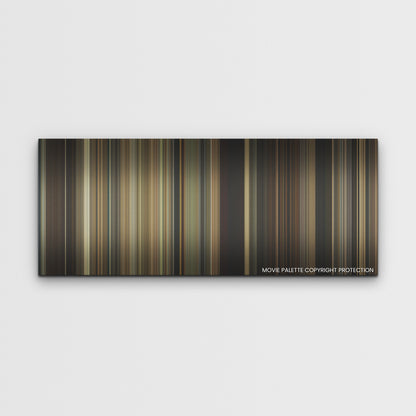 The Bikeriders color palette canvas print: thousands of thin vertical stripes of color