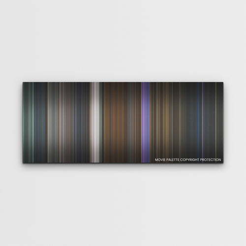 Hocus Pocus 2 color palette canvas print: thousands of thin vertical stripes of color