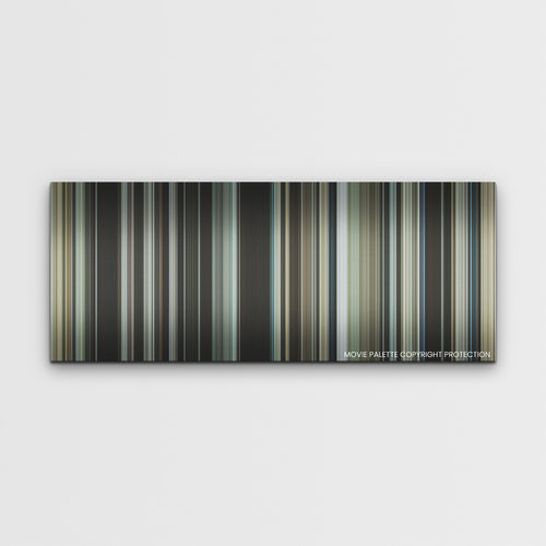 The Banshees of Inisherin color palette canvas print: thousands of thin vertical stripes of color
