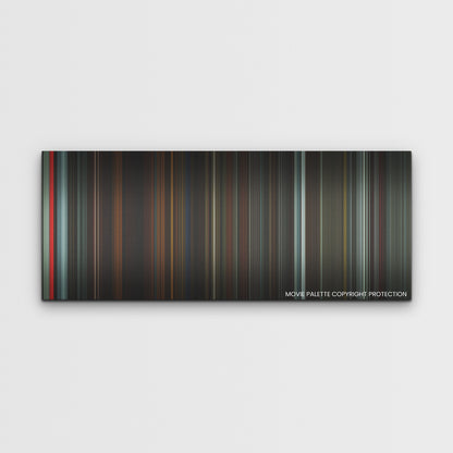 Longlegs color palette canvas print: thousands of thin vertical stripes of color