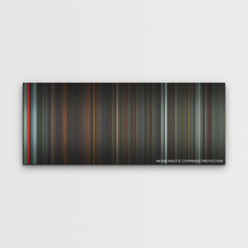 Longlegs color palette canvas print: thousands of thin vertical stripes of color