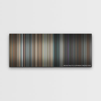 Scream color palette canvas print: thousands of thin vertical stripes of color