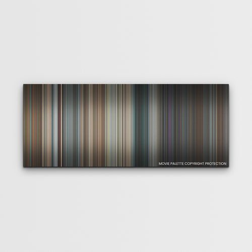 Scream color palette canvas print: thousands of thin vertical stripes of color