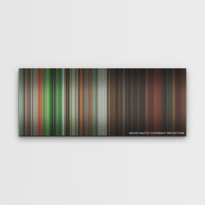 Men color palette canvas print: thousands of thin vertical stripes of color