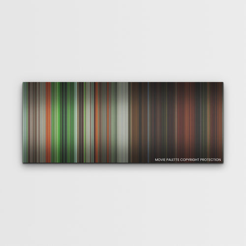 Men color palette canvas print: thousands of thin vertical stripes of color