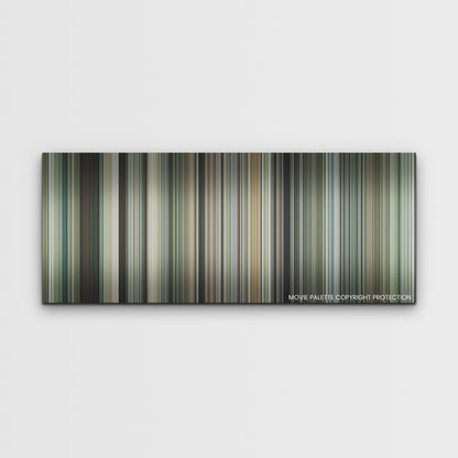 Guy Ritchie's the Covenant color palette canvas print: thousands of thin vertical stripes of color