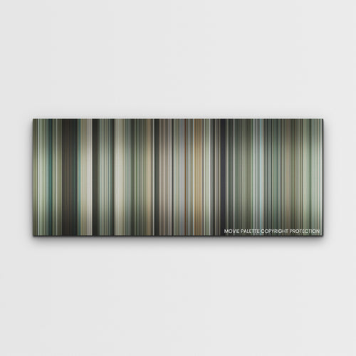 Guy Ritchie's the Covenant color palette canvas print: thousands of thin vertical stripes of color