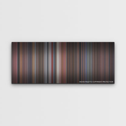 See How They Run color palette canvas print: thousands of thin vertical stripes of color