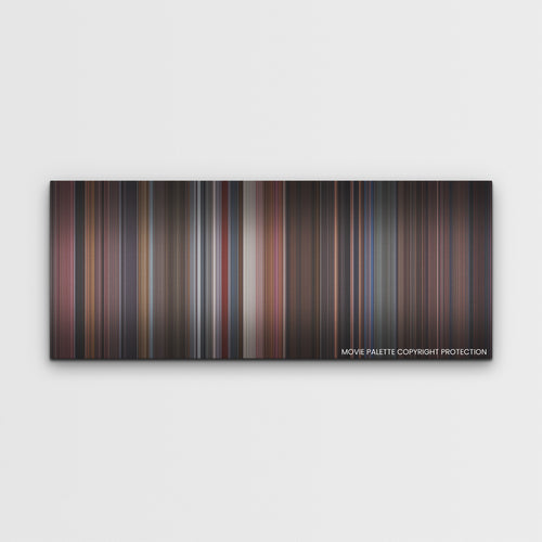 See How They Run color palette canvas print: thousands of thin vertical stripes of color
