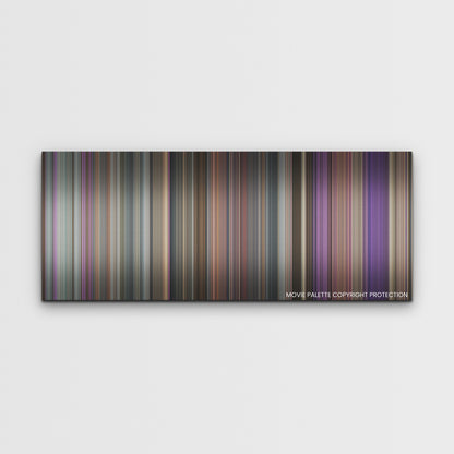 Quiz Lady color palette canvas print: thousands of thin vertical stripes of color