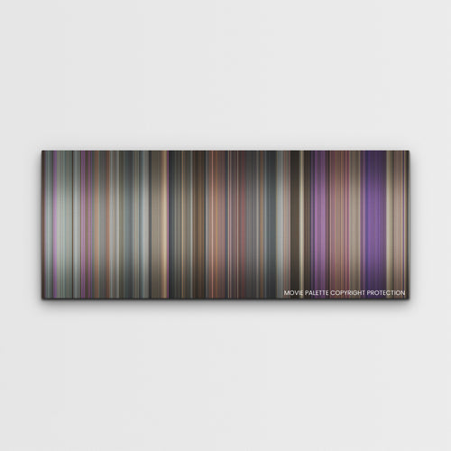 Quiz Lady color palette canvas print: thousands of thin vertical stripes of color