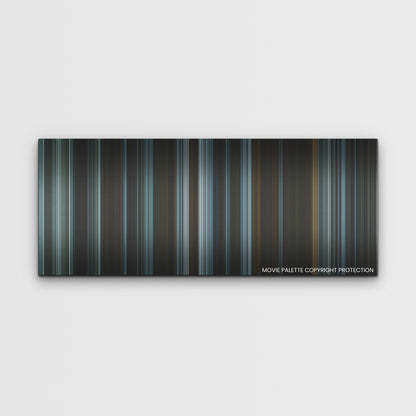 The Pale Blue Eye color palette canvas print: thousands of thin vertical stripes of color