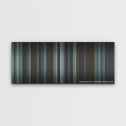 The Pale Blue Eye color palette canvas print: thousands of thin vertical stripes of color