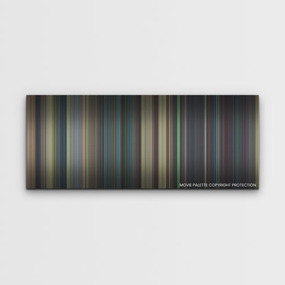 White Noise color palette canvas print: thousands of thin vertical stripes of color