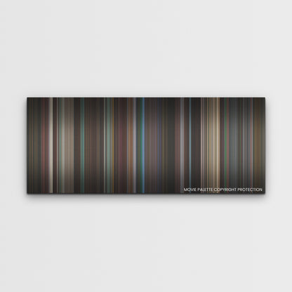 Creed III color palette canvas print: thousands of thin vertical stripes of color