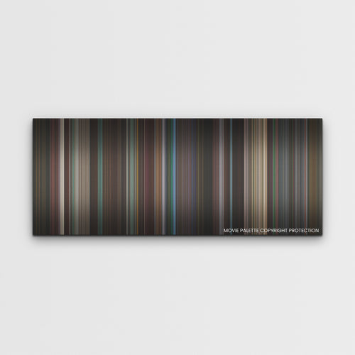 Creed III color palette canvas print: thousands of thin vertical stripes of color