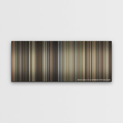 Rebel Moon - Part Two: The Scargiver color palette canvas print: thousands of thin vertical stripes of color