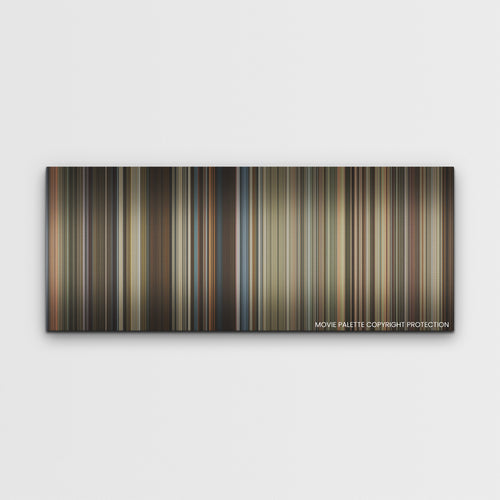 Rebel Moon - Part Two: The Scargiver color palette canvas print: thousands of thin vertical stripes of color