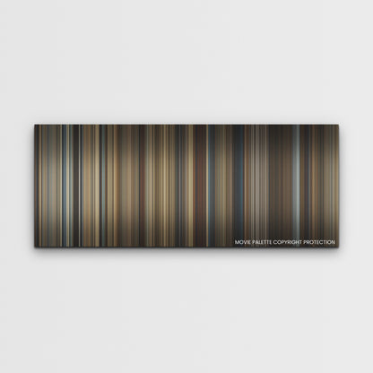 Gladiator II color palette canvas print: thousands of thin vertical stripes of color