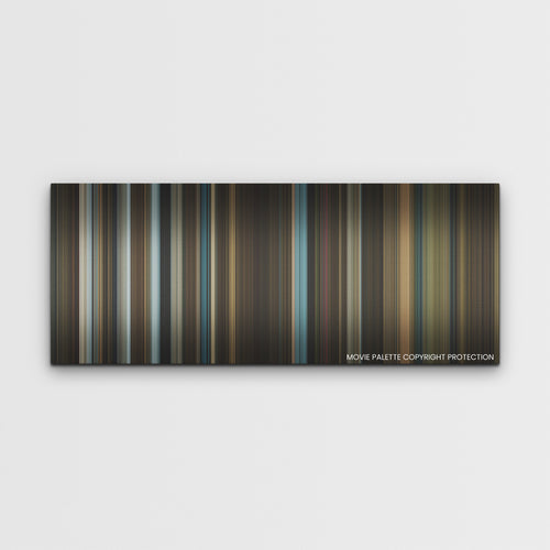 Watcher color palette canvas print: thousands of thin vertical stripes of color