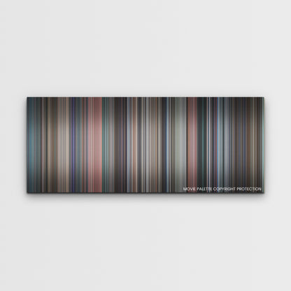 Don't Look Up color palette canvas print: thousands of thin vertical stripes of color