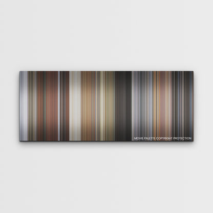 Deadpool & Wolverine color palette canvas print: thousands of thin vertical stripes of color