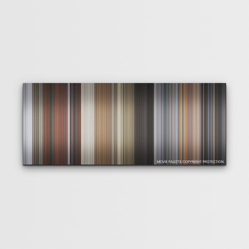 Deadpool & Wolverine color palette canvas print: thousands of thin vertical stripes of color
