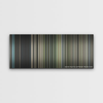 Plane color palette canvas print: thousands of thin vertical stripes of color