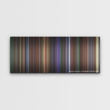 Teenage Mutant Ninja Turtles: Mutant Mayhem color palette canvas print: thousands of thin vertical stripes of color