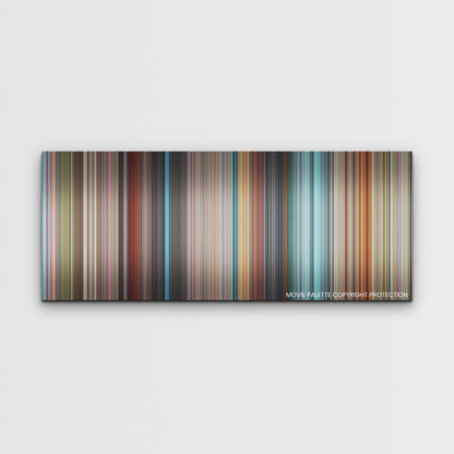 DC League of Super-Pets color palette canvas print: thousands of thin vertical stripes of color