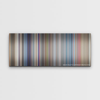 Lift color palette canvas print: thousands of thin vertical stripes of color