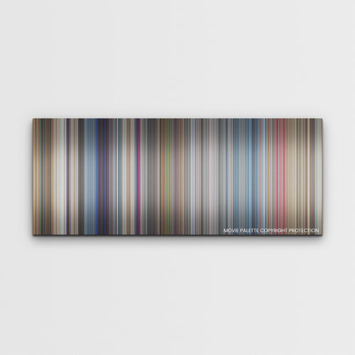 Lift color palette canvas print: thousands of thin vertical stripes of color