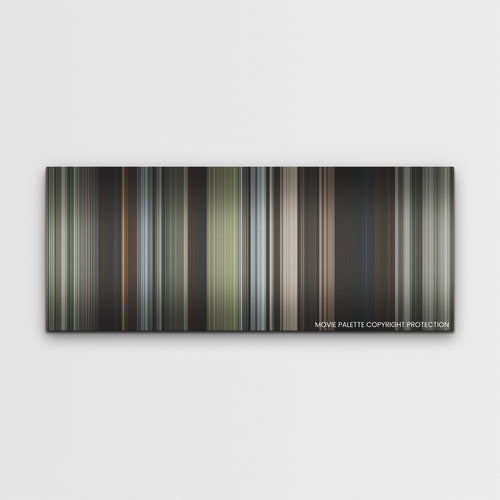 Kingdom of the Planet of the Apes color palette canvas print: thousands of thin vertical stripes of color
