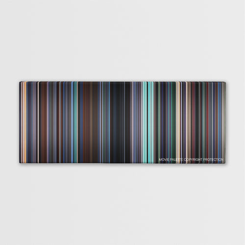 The Sum of All Fears color palette canvas print: thousands of thin vertical stripes of color