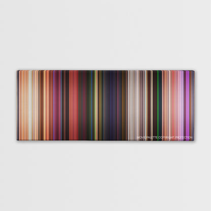 Onward color palette canvas print: thousands of thin vertical stripes of color