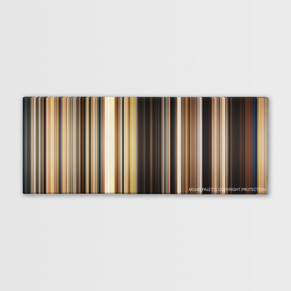 Safe Haven color palette canvas print: thousands of thin vertical stripes of color