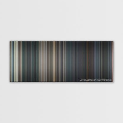 The Commuter color palette canvas print: thousands of thin vertical stripes of color